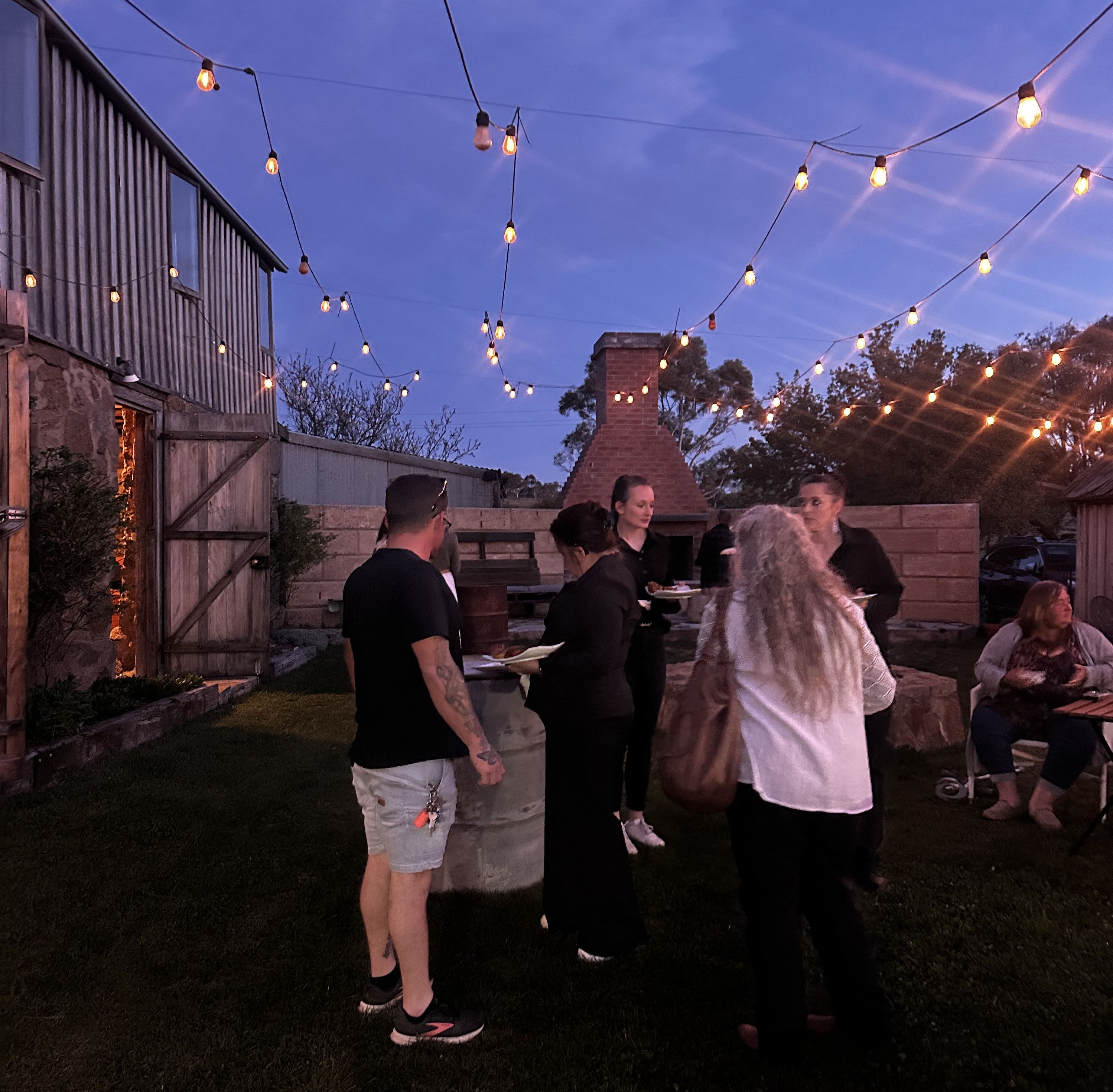 Outdoor spaces at night