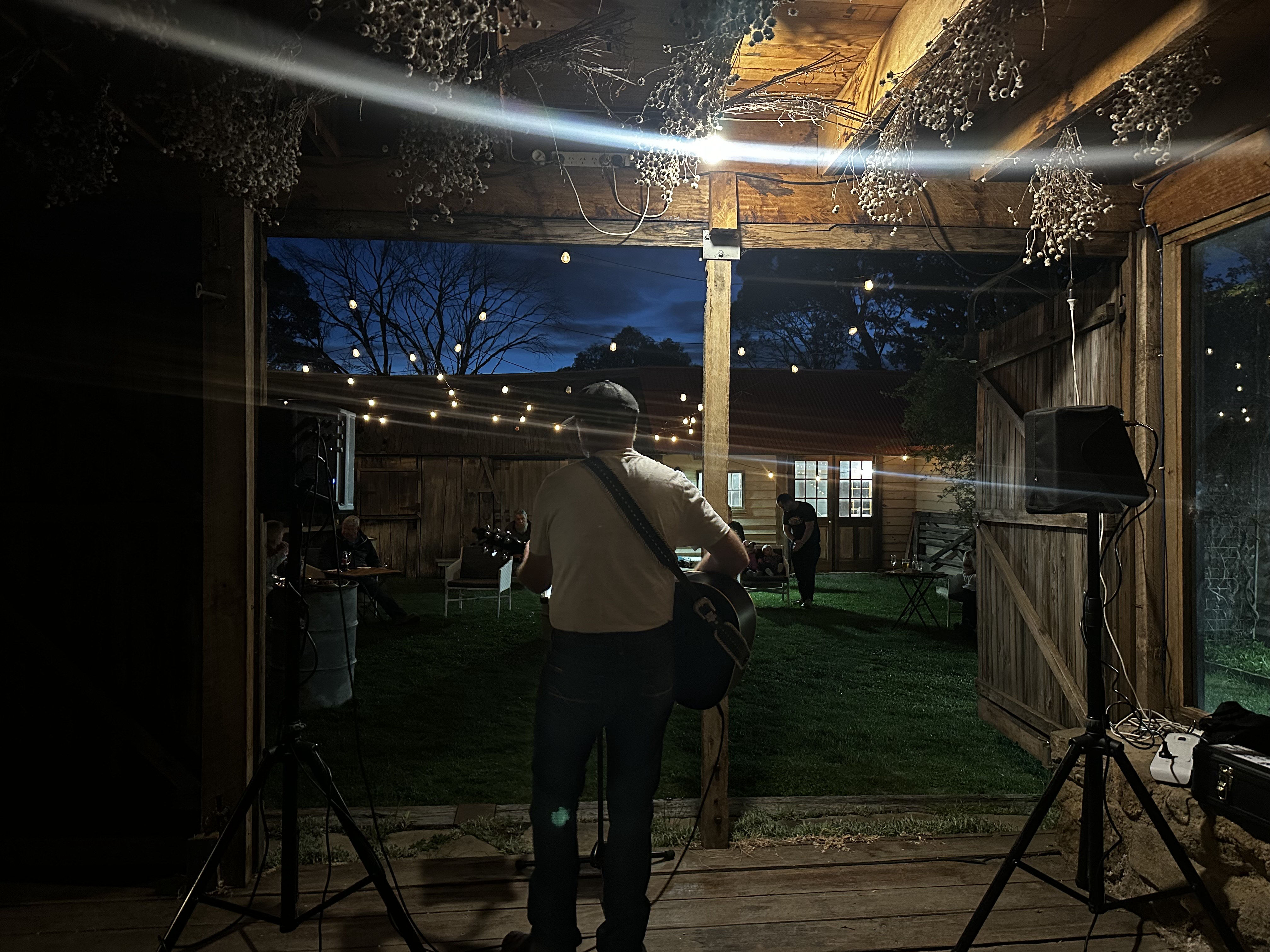 Outdoor spaces at night